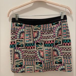 Endless Rose Knit Aztec Mini Skirt - Pink, Yellow, + Turquoise